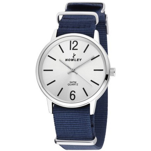 Relógio masculino Nowley 8-5538-0-9 tecido azul