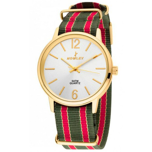 Nowley Men's Watch 8-5540-0-2 Green / Red Fabric