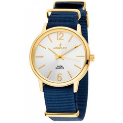 Nowley Herrenuhr 8-5540-0-6 Blue Fabric