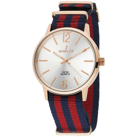 Nowley Men's Watch 8-5573-0-6 Blue and Red Fabric