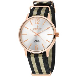 Nowley Herrenuhr 8-5573-0-7 Beige und schwarzer Stoff