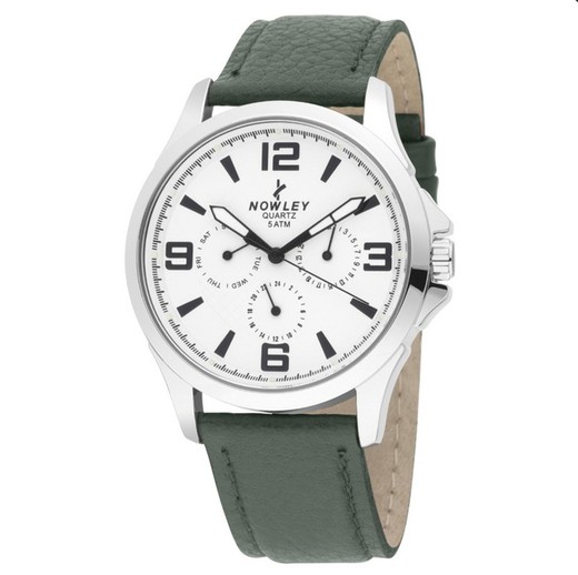 Relógio masculino de Nowley 8-5575-0-5 couro verde