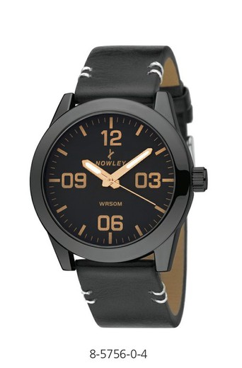 Nowley Men's Watch 8-5756-0-4 Black Leather