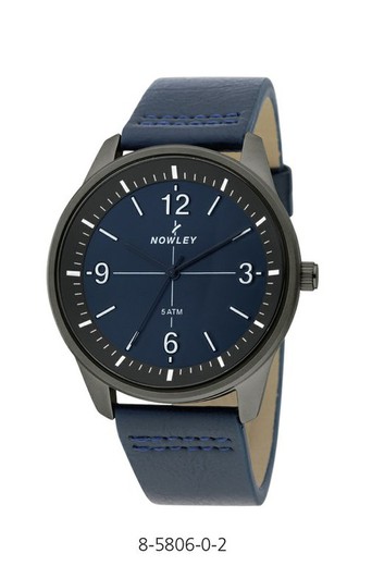 Relógio masculino de Nowley 8-5806-0-2 couro azul