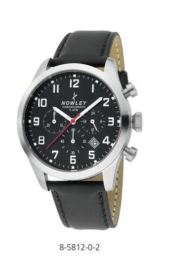 Ανδρικό ρολόι Nowley 8-5812-0-2 Μαύρο δέρμα