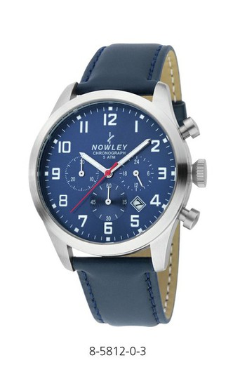 Ανδρικό ρολόι Nowley 8-5812-0-3 Μπλε δέρμα
