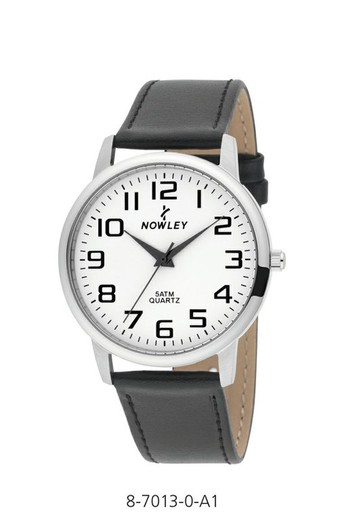 Relógio masculino Nowley 8-7013-0-A1 couro preto