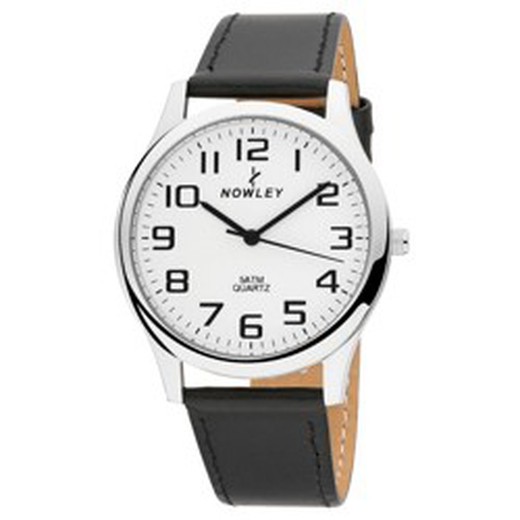 Relógio masculino Nowley 8-7020-0-A1 couro preto