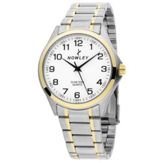 Relógio masculino Nowley 8-7026-0-0 bicolor prata ouro