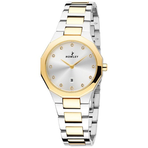 Reloj Nowley Mujer 8-0035-0-0 Bicolor Acero Dorado