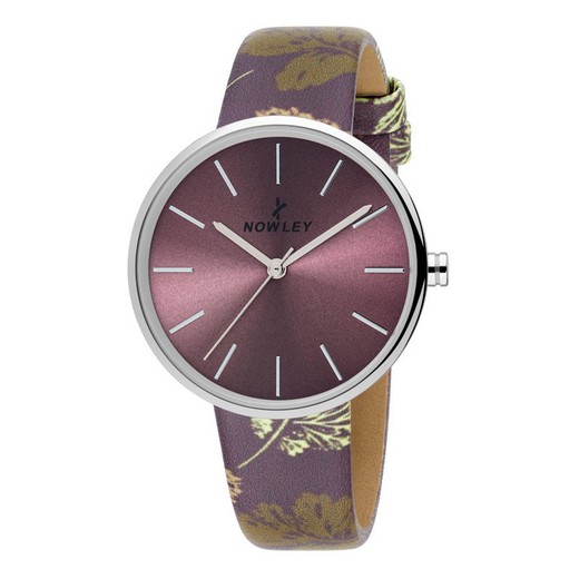 Orologio da donna Nowley 8-0056-0-5 Fiori multicolore arancione.