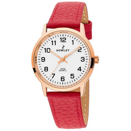 Reloj Nowley Mujer 8-5574-0-C3 Piel Roja