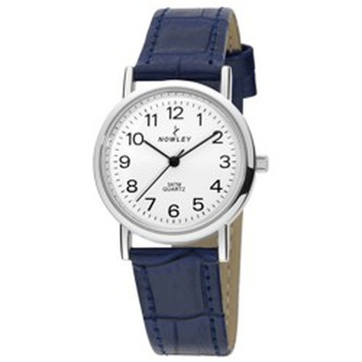 Nowley dameshorloge 8-5715-0-5 blauw leer