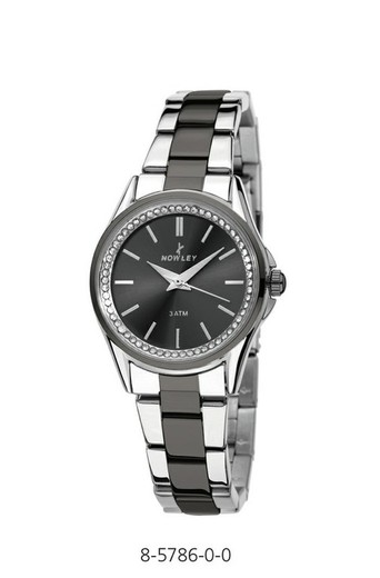 Reloj Nowley Mujer 8-5786-0-0 Bicolor Negro Acero