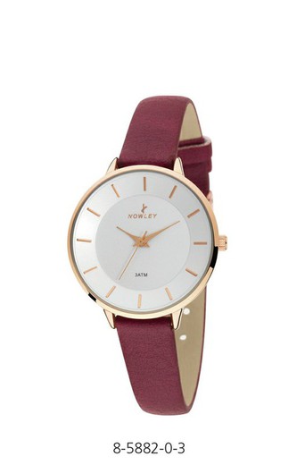 Nowley Ladies Watch 8-5882-0-3 Κόκκινο δέρμα