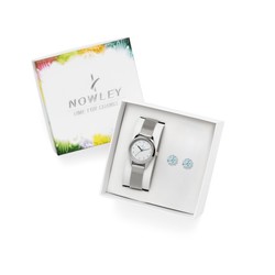 Reloj Nowley Niña 8-0975-0-2 Acero + Pendientes Flor