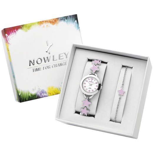 Reloj Nowley Niña 8-5999-0-3 Acero Bicolor Rosa + Pulsera Estrella Rosa