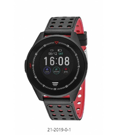 Reloj Nowley Smartwatch 21-2019-0-1 Sport Negro Rojo