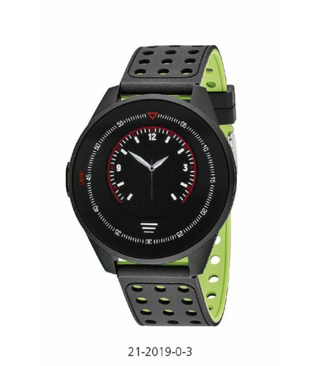 Nowley Smartwatch 21-2019-0-3 Sportowy czarny zielony zegarek