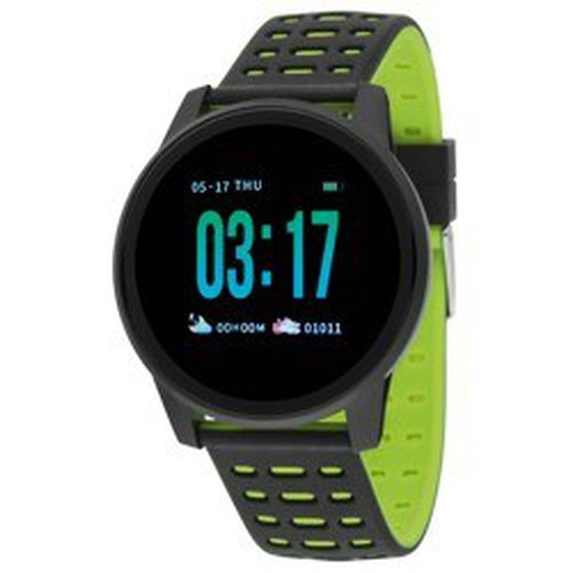 Nowley Smartwatch 21-2022-0-3 Sport Zwart Groen horloge
