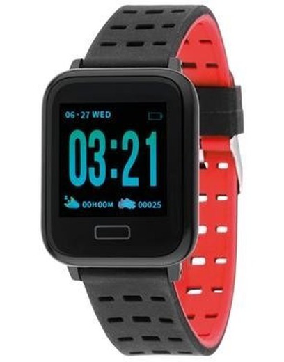 Reloj Nowley Smartwatch 21-2023-0-1 Sport Negro Rojo
