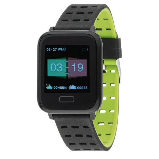 Nowley Smartwatch 21-2023-0-3 Sportowy czarny zielony zegarek