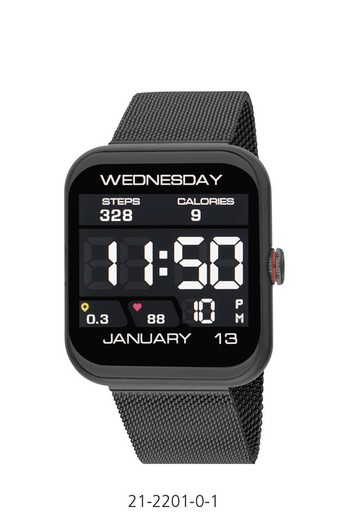 Reloj Nowley Smartwatch 21-2201-0-1 Negro Esterilla