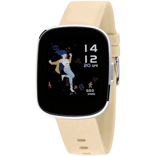 Nowley Smartwatch 21-2202-0-1 Sportbeige horloge