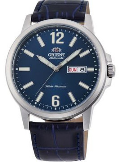 Orient Man horloge AA0C05L19B automatisch blauw leer