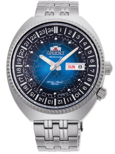 Reloj Orient Hombre AA0E03L19B WORLD MAP REVIVAL Blue Automático Acero