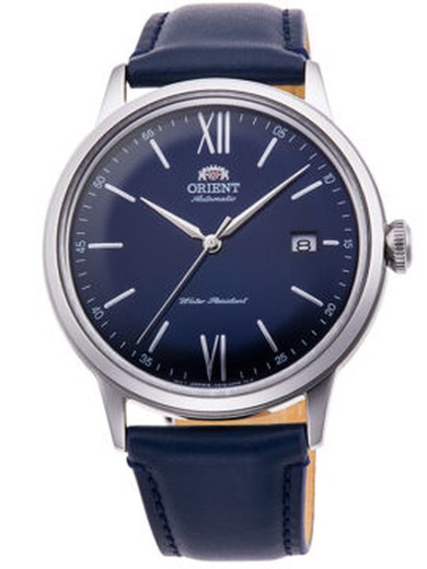 Orient Herrenuhr AC0021L10B Automatik Blaues Leder