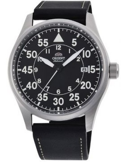 Orient Man Ρολόι AC0H03B10B Αυτόματο Δερμάτινο Μαύρο