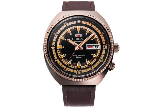 Orient Man Automatikuhr RA-AA0E06B19B Braunes Leder