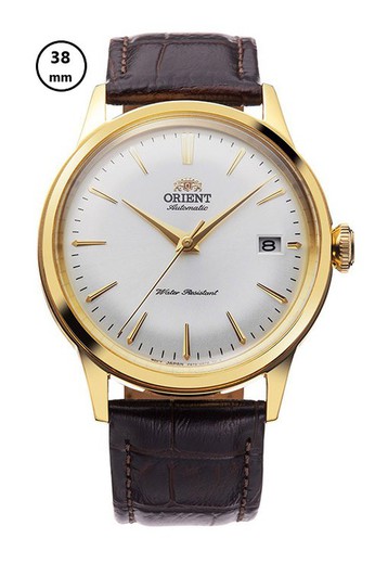 Orient Man automatisch horloge RA-AC0M01S10B bruin leer