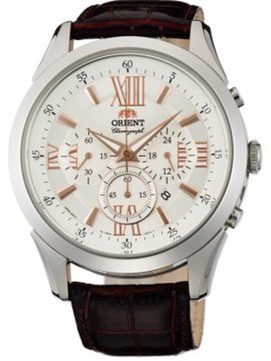 Reloj Orient Hombre FTW04008W0 Piel Marrón