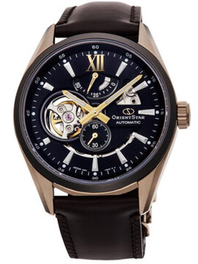 Orient Star Men's Watch RE-AV0115B00B Automatic Black Leather