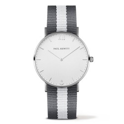 Reloj Paul Hewitt Hombre PH-SA-S-ST-W-GRW-20 Nylon Gris Bicolor  Blanco