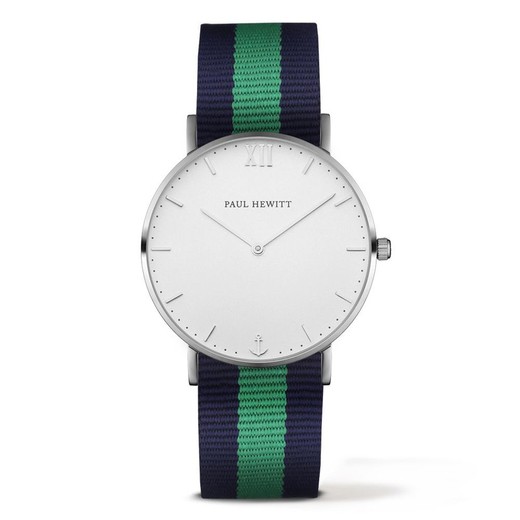 Reloj Paul Hewitt Hombre PH-SA-S-ST-W-NG-20 Nylon Azul Bicolor  Verde