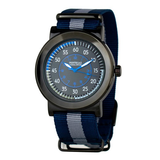 Reloj Pertegaz Hombre PDS-022-A Nylon Azul Bicolor Gris