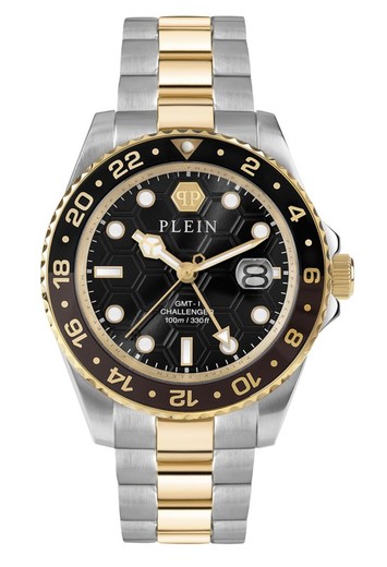 Reloj Philipp Plein Hombre PWYBA0323 Acero Bicolor Dorado GMT-I Challenger