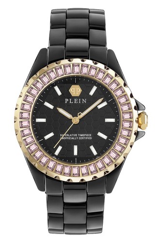 Reloj Philipp Plein Mujer PWPPA0324 Negro Bicolor Dorado Plein Heaven Circonitas