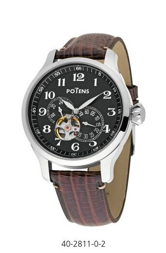 Potens Men's Watch 40-2811-0-2 Automatic Brown Leather