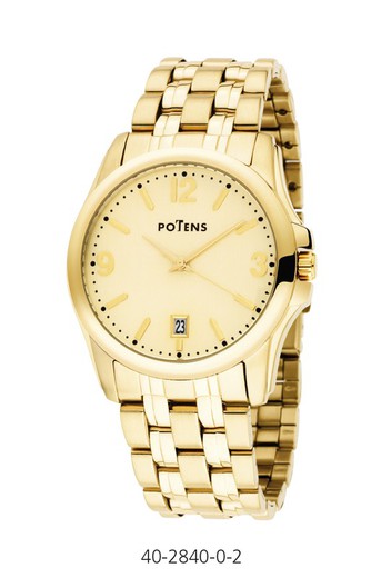 Reloj Potens Hombre 40-2840-0-2 Dorado