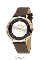 Potens Herenhorloge 40-2920-0-3 Bruin Leer