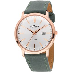 Potens Men's Watch 40-2927-0-2 Green Leather