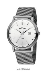 Potens Ανδρικό ρολόι 40-2928-0-0 Steel Black Milano