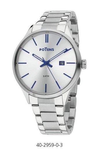 Potens Men's Watch 40-2959-0-3 Steel