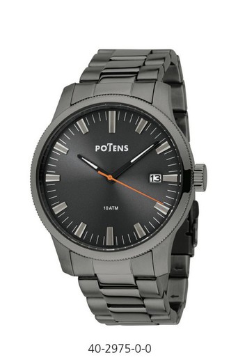 Relógio masculino Potens 40-2975-0-0 Steel Black