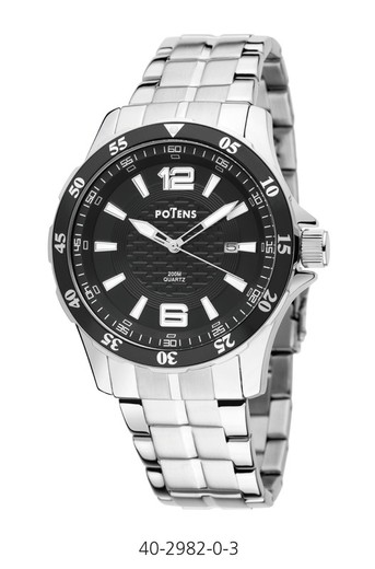 Potens Men's Watch 40-2982-0-3 Steel