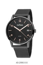 Potens Ανδρικό ρολόι 40-2990-0-0 Mat Black